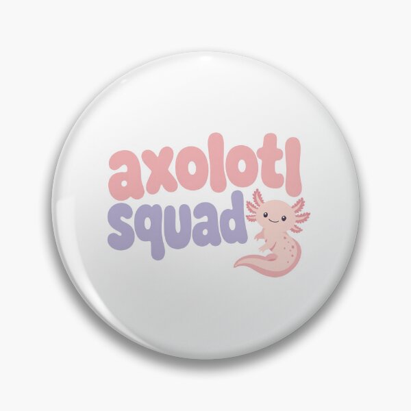 Item preview, Cute Axolotl Squad Illustration with Pink and Purple Text on Transparent Background designed and sold by RGShirtWorks.