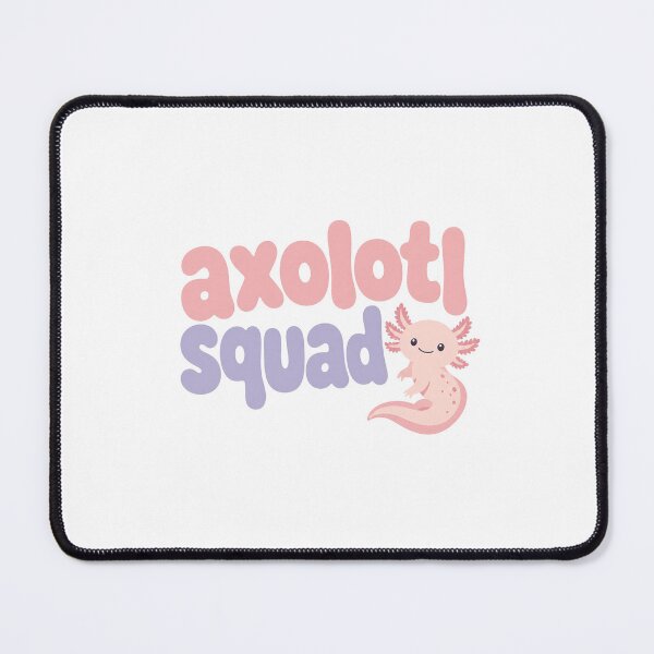 Item preview, Cute Axolotl Squad Illustration with Pink and Purple Text on Transparent Background designed and sold by RGShirtWorks.