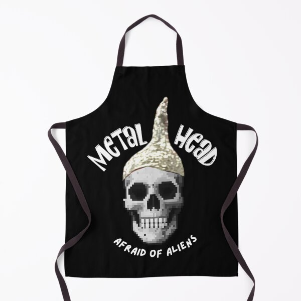 Item preview, Metal Head Afraid of Aliens | Funny Conspiracy Skull | Light Ink Edition designed and sold by SunandShade.