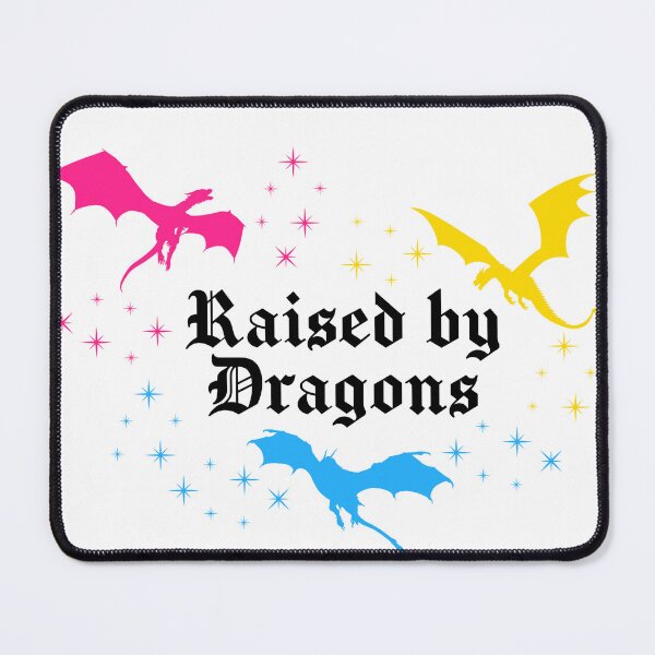 Item preview, Raised By Dragons | Dragons Fantasy Dragon Book Lover Sticker | Pansexual Pride designed and sold by MoonSpellStudio.