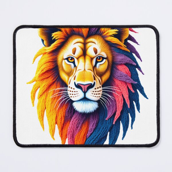 Item preview, Psychedelic Rainbow Lion Face Pop Art designed and sold by canvahub.