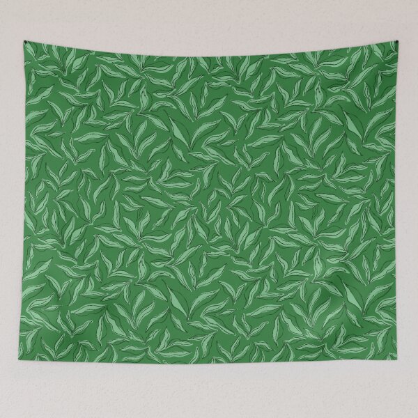 Item preview, Wild bedding - leafy emerald designed and sold by Fabricatemyart.