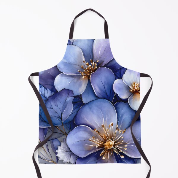 Item preview, Hearts 10 - Watercolor Blue Floral Heart Art designed and sold by NikaNavi.