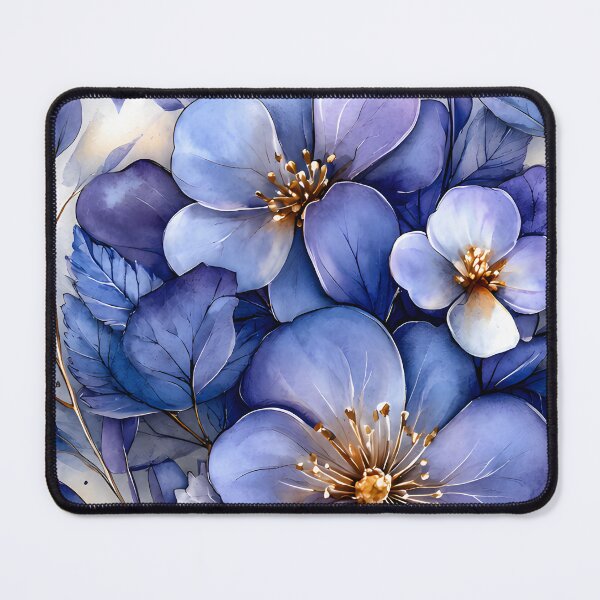 Item preview, Hearts 10 - Watercolor Blue Floral Heart Art designed and sold by NikaNavi.
