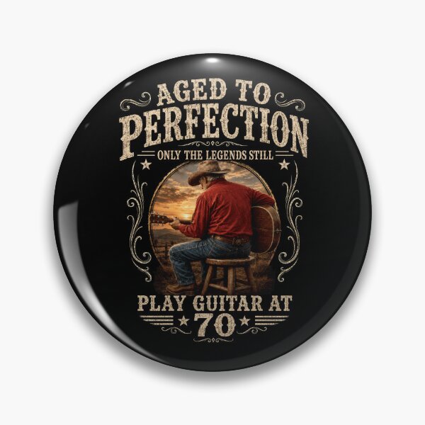 Item preview, Aged To Perfection Play Guitar At 70 – 70th Birthday Guitar Player Design designed and sold by PosiMCreations.