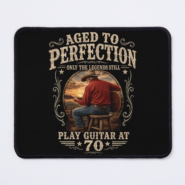 Item preview, Aged To Perfection Play Guitar At 70 – 70th Birthday Guitar Player Design designed and sold by PosiMCreations.