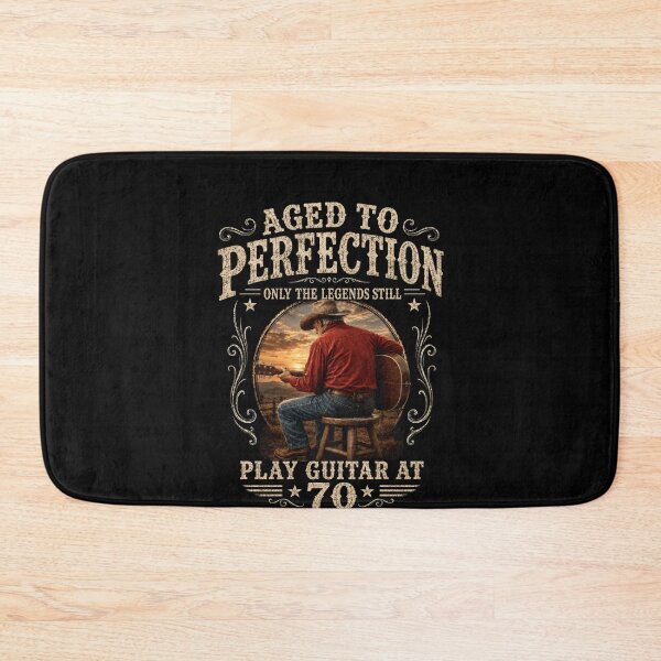 Item preview, Aged To Perfection Play Guitar At 70 – 70th Birthday Guitar Player Design designed and sold by PosiMCreations.
