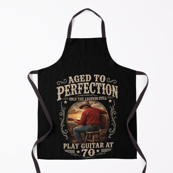 Item preview, Aged To Perfection Play Guitar At 70 – 70th Birthday Guitar Player Design designed and sold by PosiMCreations.