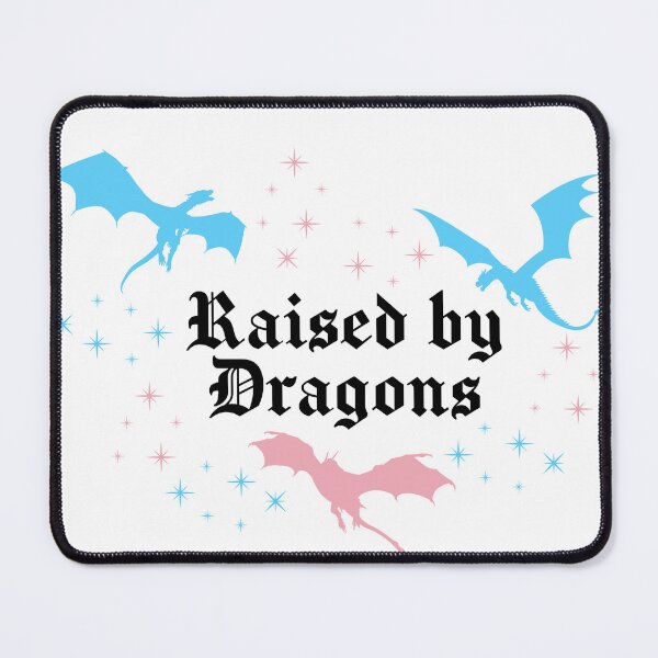 Item preview, Raised By Dragons | Dragons Fantasy Dragon Book Lover Sticker | Trans Pride designed and sold by MoonSpellStudio.