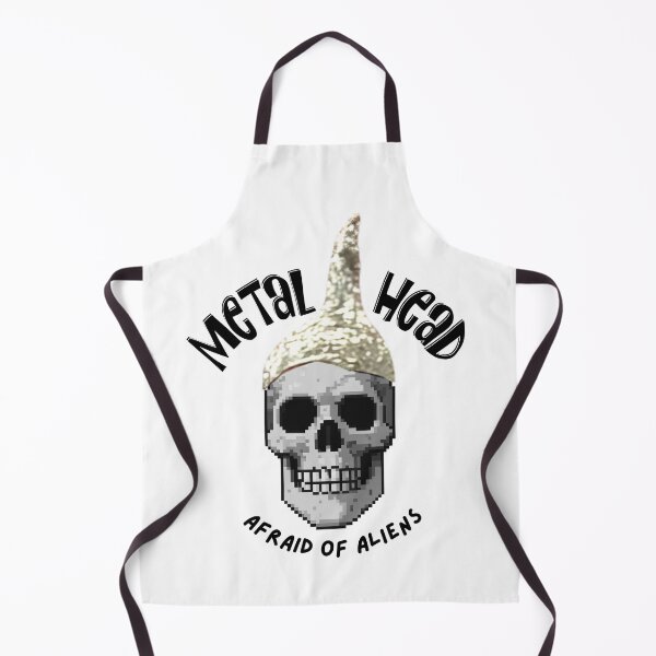 Item preview, Metal Head Afraid of Aliens | Funny Conspiracy Skull | Dark Ink Edition designed and sold by SunandShade.
