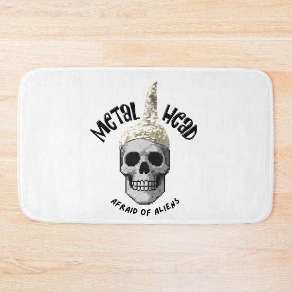 Item preview, Metal Head Afraid of Aliens | Funny Conspiracy Skull | Dark Ink Edition designed and sold by SunandShade.