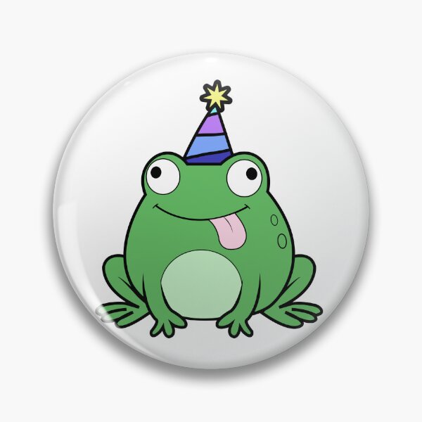 Item preview, Happy Cartoon frog with a Party Hat designed and sold by asterloom.