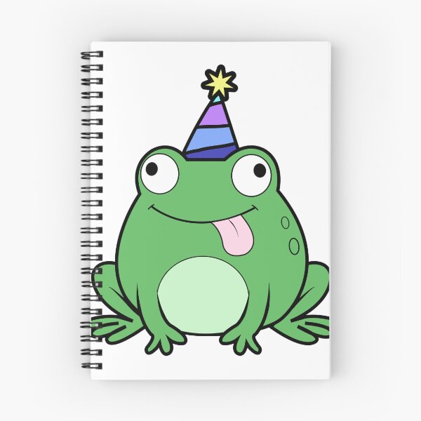 Item preview, Happy Cartoon frog with a Party Hat designed and sold by asterloom.