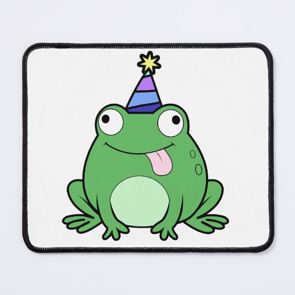 Item preview, Happy Cartoon frog with a Party Hat designed and sold by asterloom.