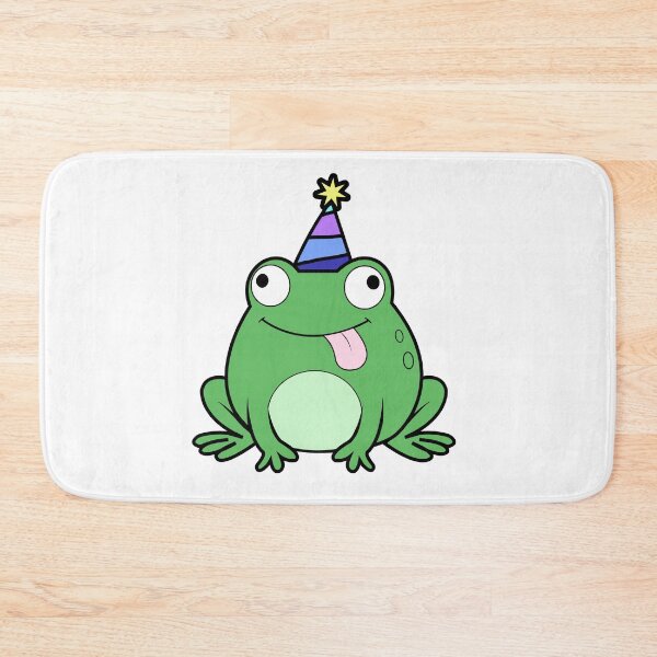 Item preview, Happy Cartoon frog with a Party Hat designed and sold by asterloom.