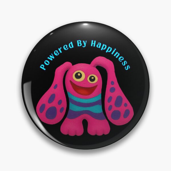 Item preview, Powered By Happiness - Cute Happy Monster designed and sold by PatykArt.