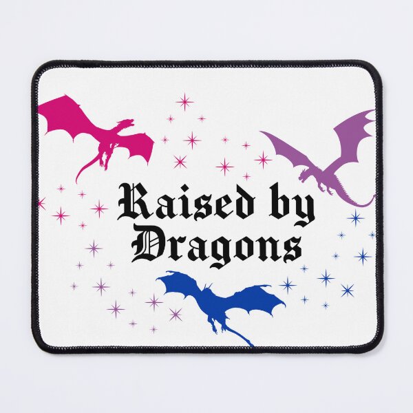 Item preview, Raised By Dragons | Dragons Fantasy Dragon Book Lover Sticker | Bisexual Pride designed and sold by MoonSpellStudio.
