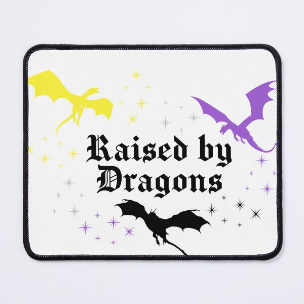 Item preview, Raised By Dragons | Dragons Fantasy Dragon Book Lover Sticker | Nonbinary Pride designed and sold by MoonSpellStudio.