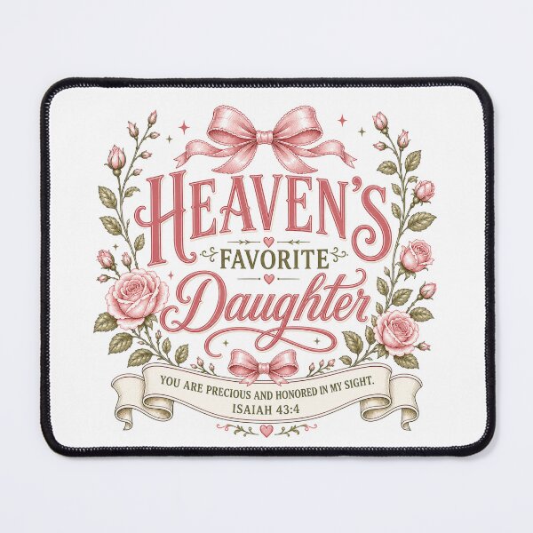 Item preview, Heaven's Favorite Daughter Isaiah 43:4 Christian Floral Feminine Faith Design designed and sold by SoulThread Studio.