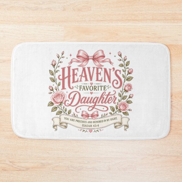 Item preview, Heaven's Favorite Daughter Isaiah 43:4 Christian Floral Feminine Faith Design designed and sold by SoulThread Studio.
