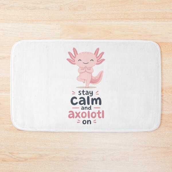 Item preview, Cute Axolotl Doing Yoga with 'Stay Calm and Axolotl On' Text - Isolated on Transparent Background designed and sold by RGShirtWorks.