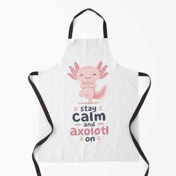 Item preview, Cute Axolotl Doing Yoga with 'Stay Calm and Axolotl On' Text - Isolated on Transparent Background designed and sold by RGShirtWorks.