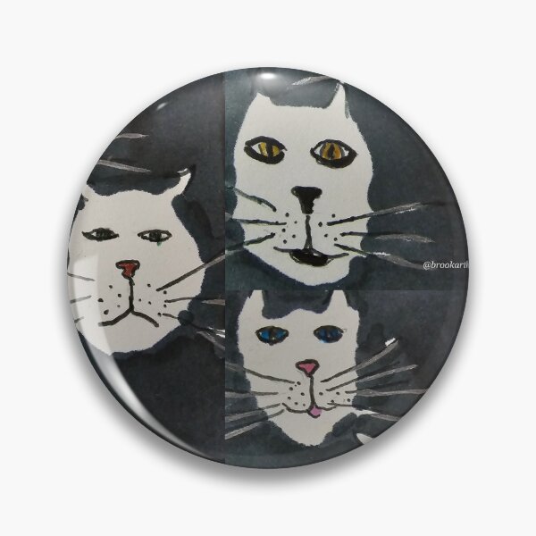 Item preview, Cat Face Repeat Doodle Grey background  designed and sold by DancingCreek.