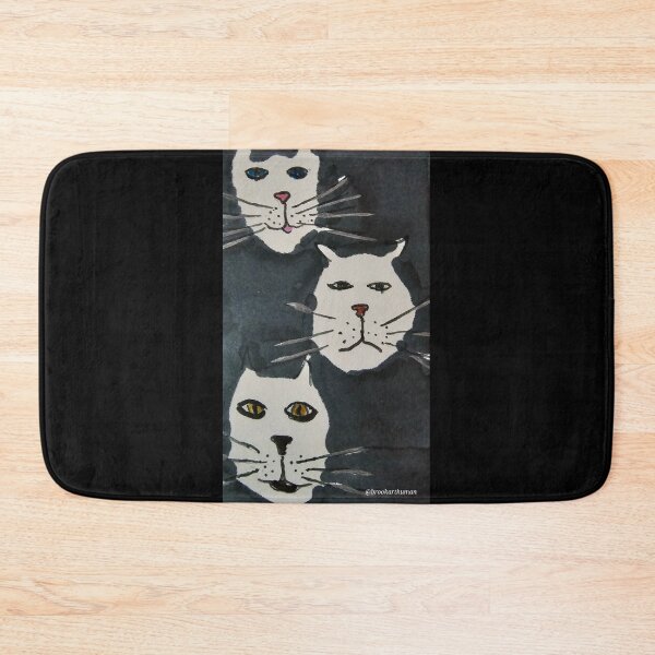 Item preview, Cat Face Repeat Doodle Grey background  designed and sold by DancingCreek.