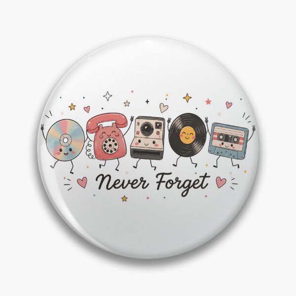 Item preview, Never Forget 90s Retro Kawaii Characters Cassette Vinyl CD Nostalgia designed and sold by VGAfanatic.