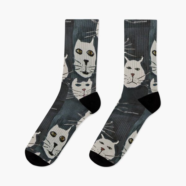 Item preview, Cat Face Repeat Doodle Grey background  designed and sold by DancingCreek.