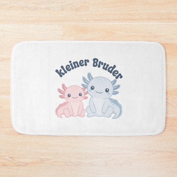 Item preview, Cute Pink and Blue Axolotl Siblings with "Kleiner Bruder" Text, Isolated on Transparent Background designed and sold by RGShirtWorks.