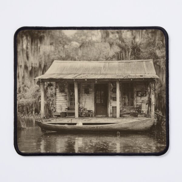 Item preview, Louisiana Bayou Houseboat | Vintage Cajun Swamp Photography | Atchafalaya Basin Wall Art | Rustic Southern Decor designed and sold by GSizzle1.