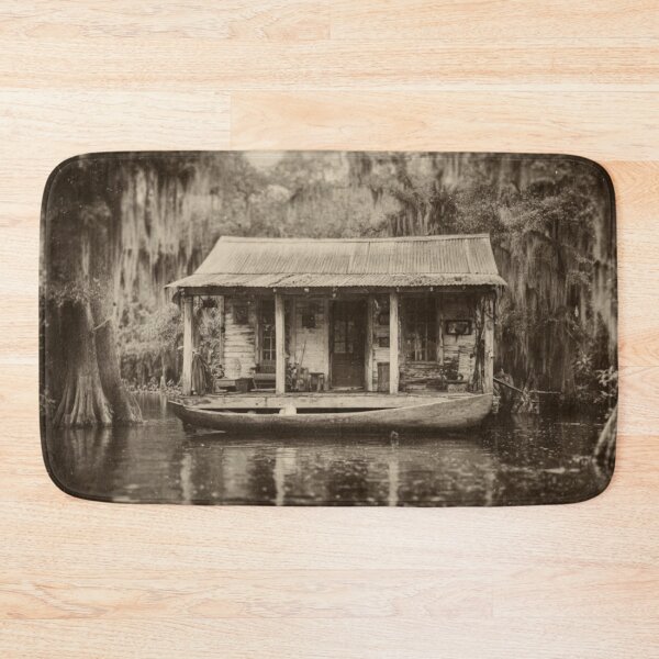 Item preview, Louisiana Bayou Houseboat | Vintage Cajun Swamp Photography | Atchafalaya Basin Wall Art | Rustic Southern Decor designed and sold by GSizzle1.