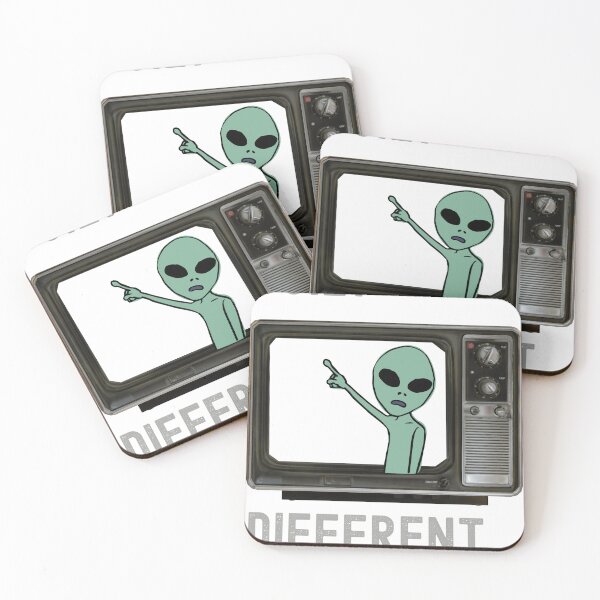 Item preview, Built Different Alien Retro TV Graphic Design designed and sold by AhmadAnnaPrints.