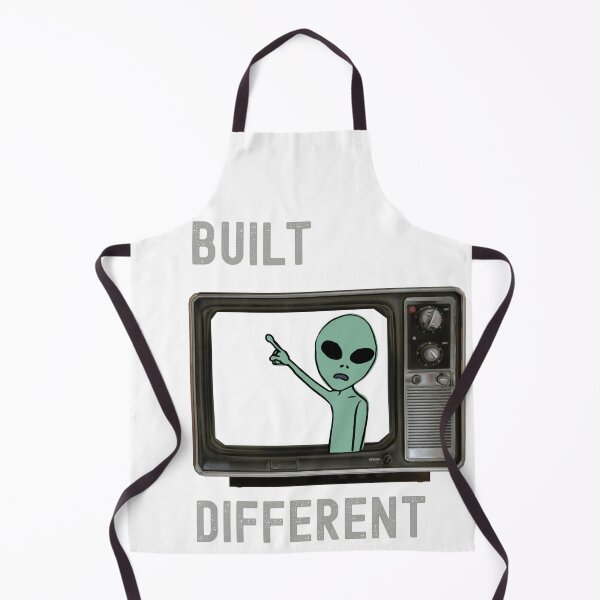 Item preview, Built Different Alien Retro TV Graphic Design designed and sold by AhmadAnnaPrints.