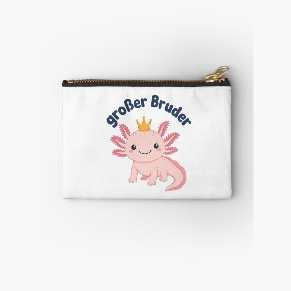 Artikelvorschau, Niedlicher, pinkfarbener Axolotl mit Krone und dem Schriftzug „Großer Bruder“, freigestellt auf transparentem Hintergrund entworfen und verkauft von RGShirtWorks.