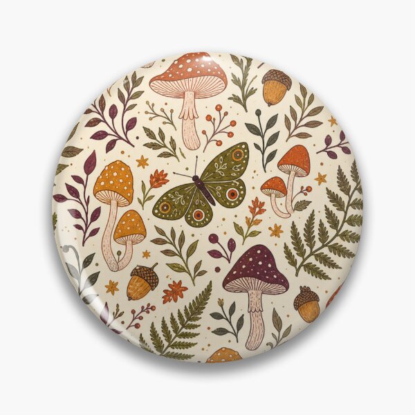 Artikelvorschau, Mushroom Fern Night Pattern entworfen und verkauft von aihrgdesign.