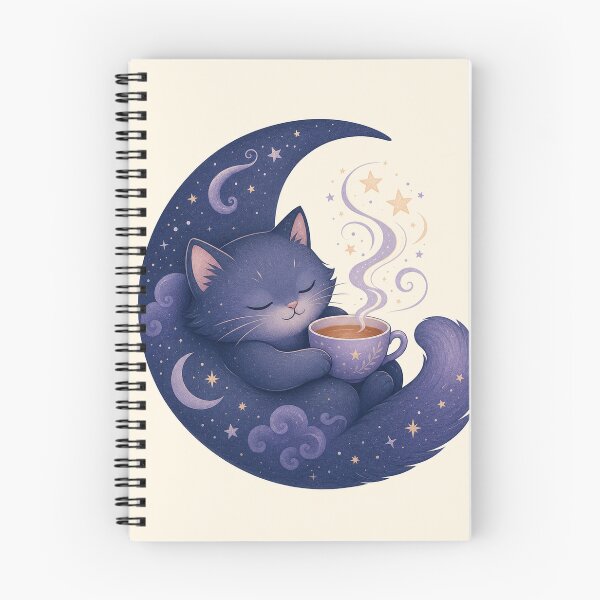 Item preview, Sleepy Moon Tea Cat designed and sold by aihrgdesign.