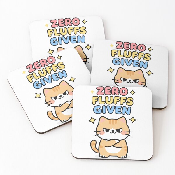 Item preview, Zero Fluffs Given – Funny Sassy Cat | Cute Kawaii Orange Kitty Cartoon designed and sold by LisTworzy.