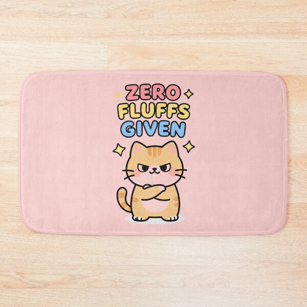 Item preview, Zero Fluffs Given – Funny Sassy Cat | Cute Kawaii Orange Kitty Cartoon designed and sold by LisTworzy.