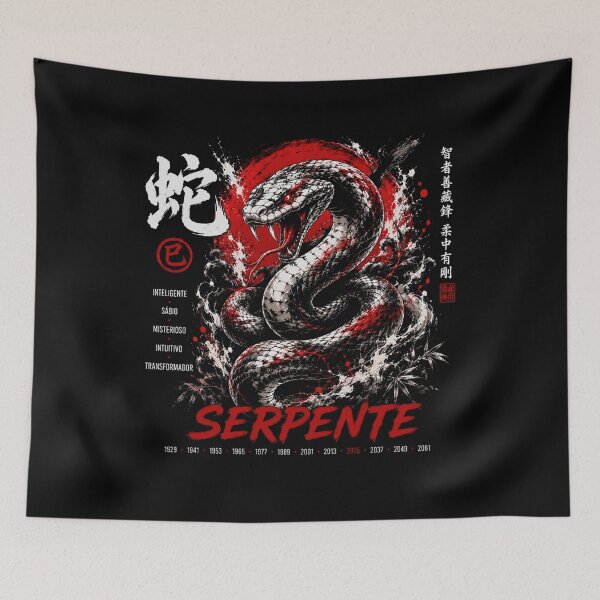 Item preview, Chinese Zodiac Snake Warrior | Japanese Samurai Tattoo Art designed and sold by kzadoxico.