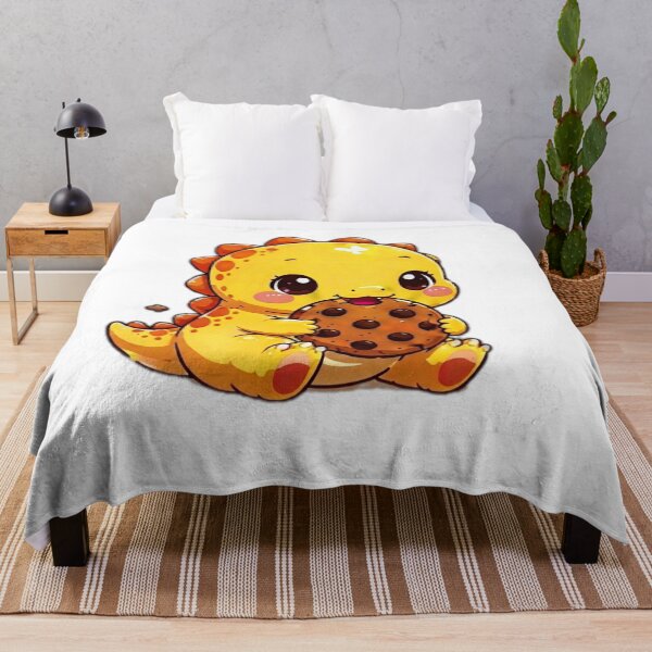 Item preview, Cute Kawaii Dinosaur Eating Cookie Sticker designed and sold by DailyDoodlesBySumbul.
