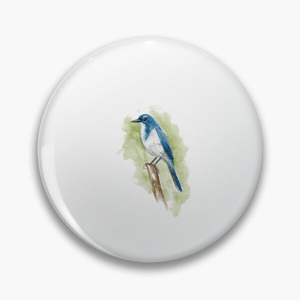 Item preview, Island Scrub Jay - Tiny Hand painted Watercolor Painting designed and sold by artpadanna.