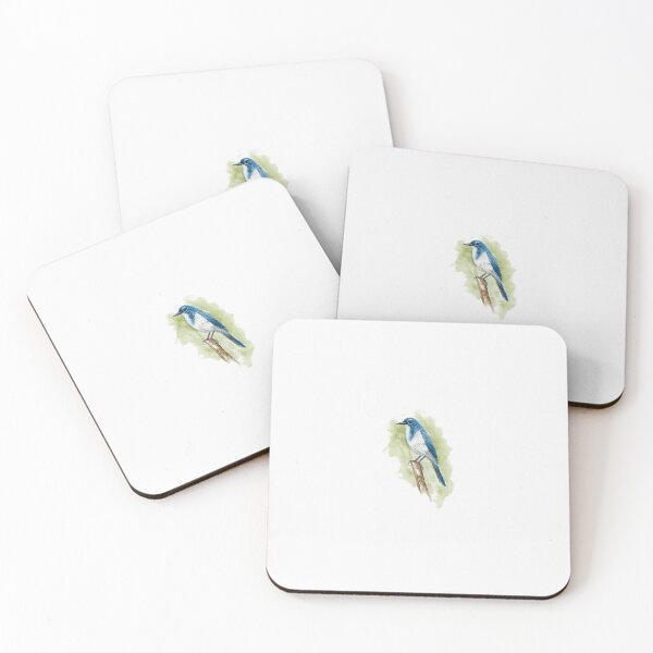 Item preview, Island Scrub Jay - Tiny Hand painted Watercolor Painting designed and sold by artpadanna.