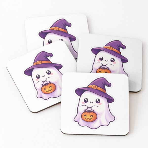 Item preview, Cute Ghost Holding A Pumpkin Lantern designed and sold by The-Art-of-D.