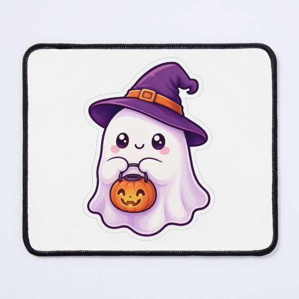 Item preview, Cute Ghost Holding A Pumpkin Lantern designed and sold by The-Art-of-D.