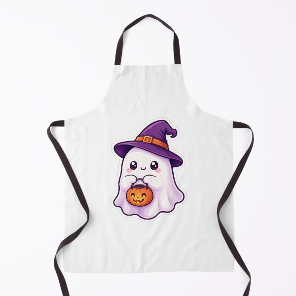 Item preview, Cute Ghost Holding A Pumpkin Lantern designed and sold by The-Art-of-D.