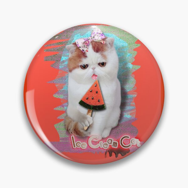 Item preview, Melon Ice Cream Cat on Denim (byACCI) designed and sold by VanyssaGraphics.