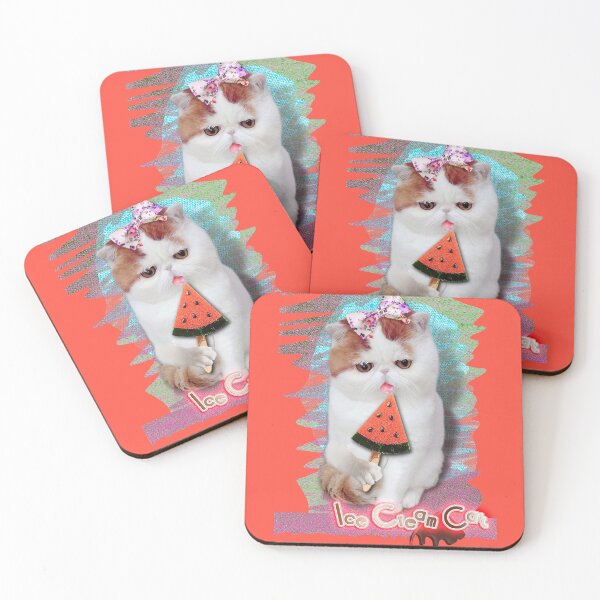 Item preview, Melon Ice Cream Cat on Denim (byACCI) designed and sold by VanyssaGraphics.