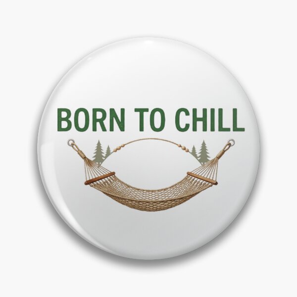 Item preview, Born To Chill - Retro Hammock & Nature Lovers Camping Design designed and sold by Inka Moon Design.